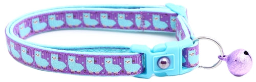 Blue Llamas Breakaway Cat Collar