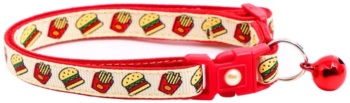 Burgers and Fries Breakaway Cat Collar