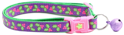 Holly Leaves Breakaway Cat Collar