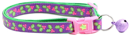 Holly Leaves Breakaway Cat Collar