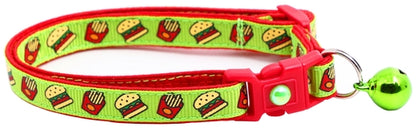 Burgers and Fries Breakaway Cat Collar