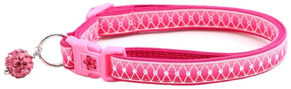 Diamond Mesh over Pink Ombre Breakaway Cat Collar