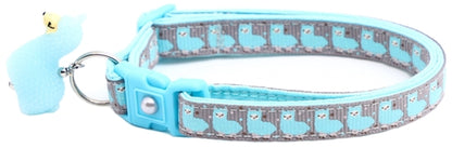 Blue Llamas Breakaway Cat Collar