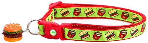 Burgers and Fries Breakaway Cat Collar