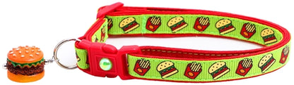 Burgers and Fries Breakaway Cat Collar