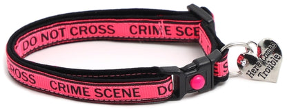 Crime Scene Do Not Cross Breakaway Cat Collar