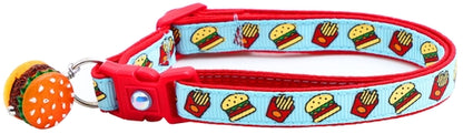 Burgers and Fries Breakaway Cat Collar