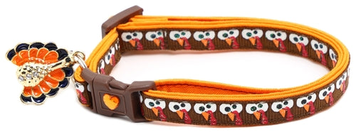 Googly Eye Turkeys Breakaway Cat Collar