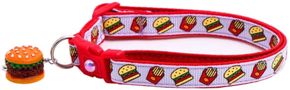 Burgers and Fries Breakaway Cat Collar