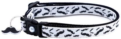 Mustache Breakaway Cat Collar