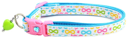 Brightly Colored Bows Cat Collar