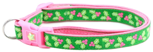 Holly Leaves Breakaway Cat Collar