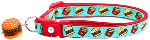 Burgers and Fries Breakaway Cat Collar