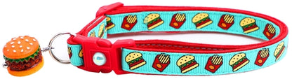 Burgers and Fries Breakaway Cat Collar