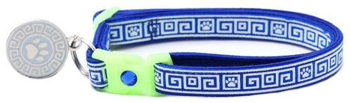 Greek Key Breakaway Cat Collar