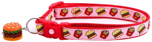 Burgers and Fries Breakaway Cat Collar