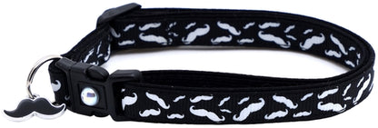 Mustache Breakaway Cat Collar