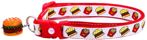 Burgers and Fries Breakaway Cat Collar