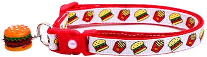 Burgers and Fries Breakaway Cat Collar