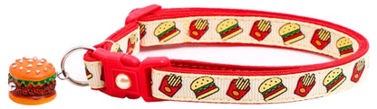Burgers and Fries Breakaway Cat Collar