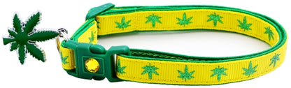 Marijuana Leaves Breakaway Cat Collar