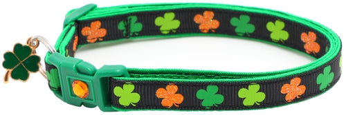 Colorful Shamrocks Breakaway Cat Collar