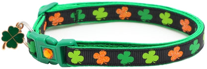 Colorful Shamrocks Breakaway Cat Collar