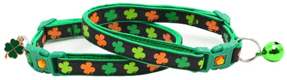 Colorful Shamrocks Breakaway Cat Collar