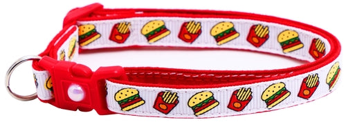 Burgers and Fries Breakaway Cat Collar