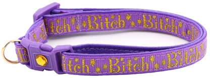 Gold Bitch Breakaway Cat Collar
