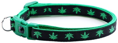 Marijuana Leaves Breakaway Cat Collar