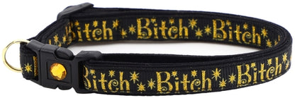 Gold Bitch Breakaway Cat Collar
