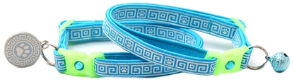 Greek Key Breakaway Cat Collar