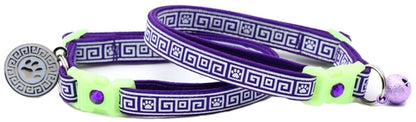 Greek Key Breakaway Cat Collar