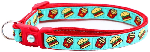 Burgers and Fries Breakaway Cat Collar