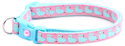 Blue Llamas Breakaway Cat Collar