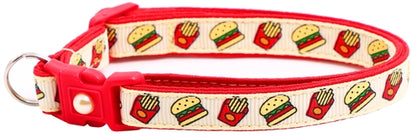 Burgers and Fries Breakaway Cat Collar