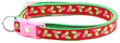 Holly Leaves Breakaway Cat Collar