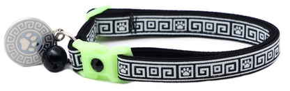 Greek Key Breakaway Cat Collar