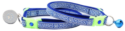 Greek Key Breakaway Cat Collar