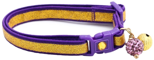 Gold Glitter Breakaway Cat Collar