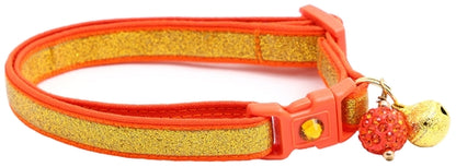 Gold Glitter Breakaway Cat Collar