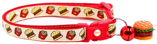Burgers and Fries Breakaway Cat Collar
