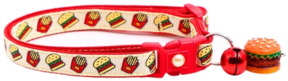Burgers and Fries Breakaway Cat Collar