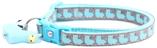 Blue Llamas Breakaway Cat Collar