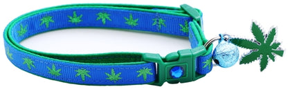 Marijuana Leaves Breakaway Cat Collar