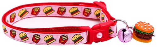 Burgers and Fries Breakaway Cat Collar