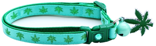 Marijuana Leaves Breakaway Cat Collar