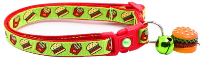 Burgers and Fries Breakaway Cat Collar