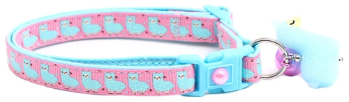 Blue Llamas Breakaway Cat Collar
